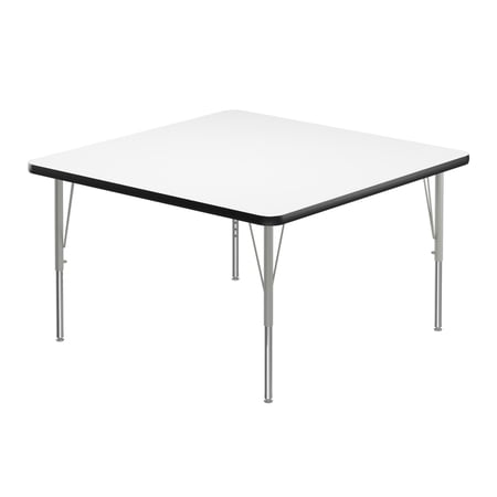 Correll Activity Tables With White And Black Finish A4848-SQ-36-14-09