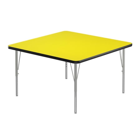 Correll Activity Tables With Yellow And Black Finish A4848-SQ-38-14-09