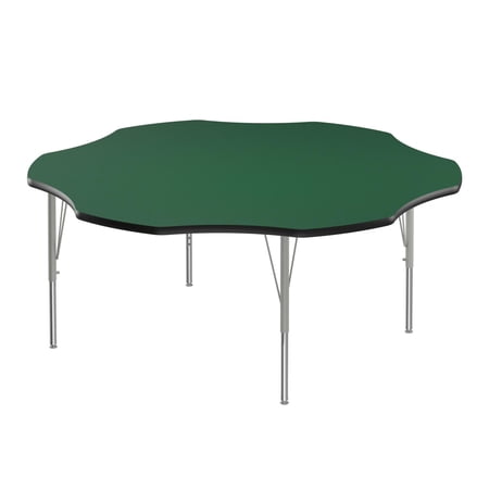 Correll Activity Tables With Green And Black Finish A60-FLR-39-14-09