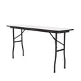 thumbnail image 1 of Correll Deluxe High Pressure Top Folding Table, 18x72" RECTANGULAR, WHITE BLACK, 1 of 4