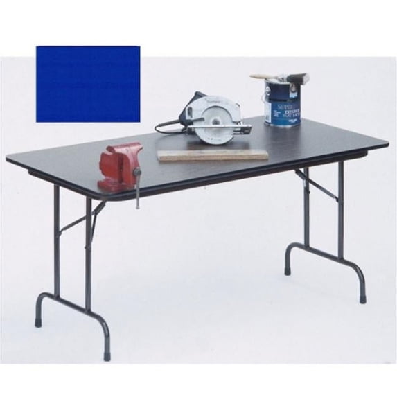 Correll Cf2448Px-37 .75 Inch High-Pressure Top Folding Tables - Fixed Height - Blue
