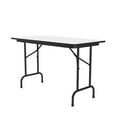 thumbnail image 1 of Correll Deluxe High Pressure Top Folding Table 24x48", RECTANGULAR WHITE, BLACK, 1 of 10