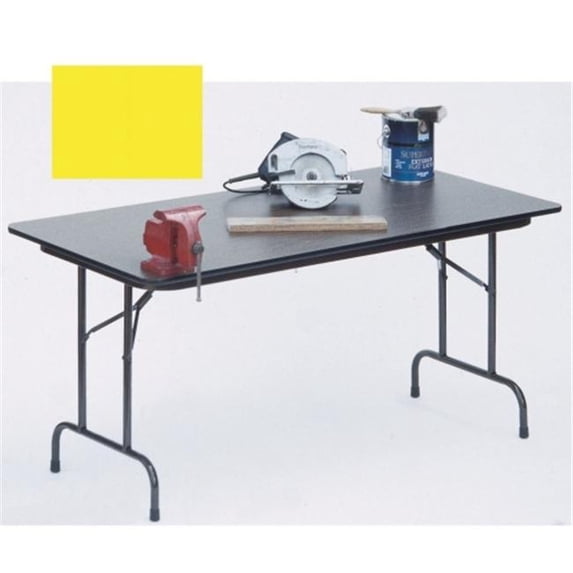 Correll Cf2460Px-38 . 75 Inch High-Pressure Top Folding Tables - Fixed Height - Yellow