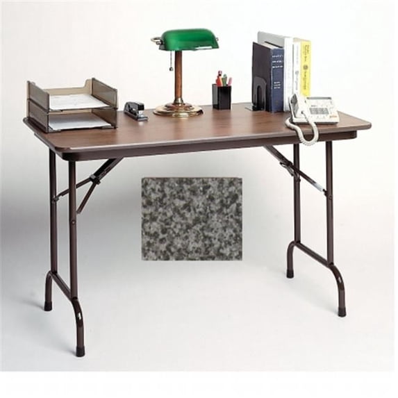 Correll Cf3048Px-07 .75 Inch High-Pressure Top Folding Tables - Fixed Height - Black Granite
