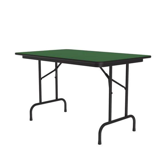 Correll Deluxe High Pressure Top Folding Table 30x48", RECTANGULAR GREEN, BLACK