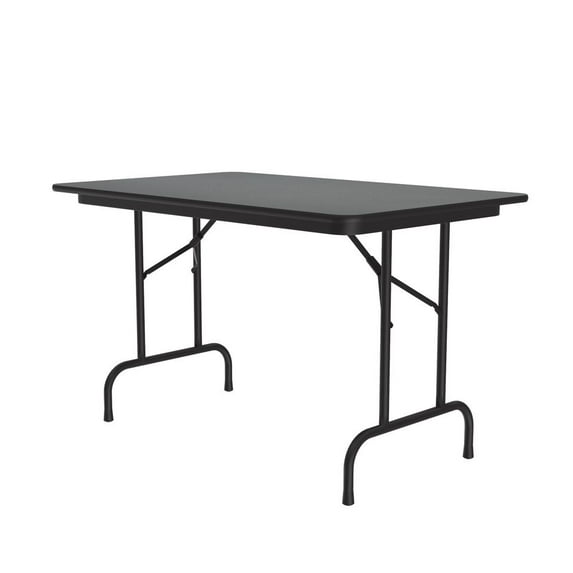 Correll Deluxe High Pressure Top Folding Table, 30x48" RECTANGULAR, MOTNTANA GRANITE BLACK