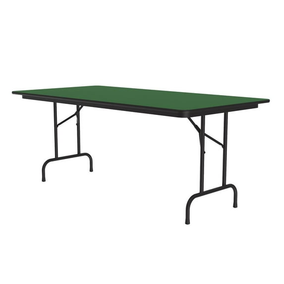 Correll Deluxe High Pressure Top Folding Table, 36x96", RECTANGULAR GREEN BLACK