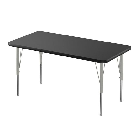 Correll EconoLine Melamine Top Activity Tables 24x48", RECTANGULAR, BLACK GRANITE SILVER MIST