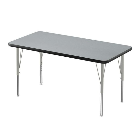 Correll EconoLine Melamine Top Activity Tables 24x48" RECTANGULAR, GRAY GRANITE  SILVER MIST