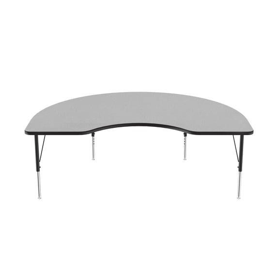 Correll EconoLine Melamine Top Standard Leg Adjustable Height Activity Table - Kidney - 48x72 in.