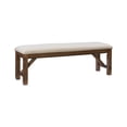 thumbnail image 1 of Correll Farmhouse Dining Bench, Rustic Umber Base with Tan Fabric, 1 of 8