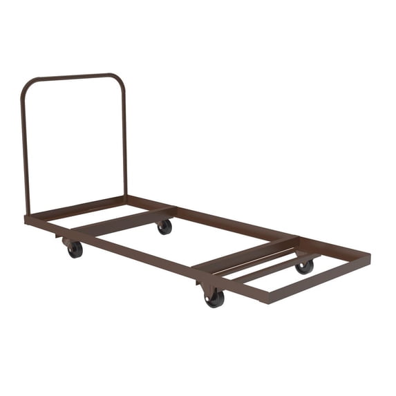 Correll T3096 Table Trucks For Rectangular Tables - Flat Stacking - Brown