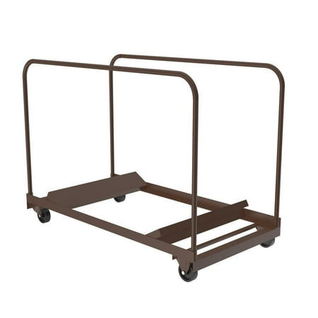 Correll Flat Stacking Rectangular Table Truck 36x48" , BROWN