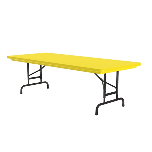 Correll Heavy Duty 30" x 60" Adjustable Height Blow Molded Folding Table - RA3060