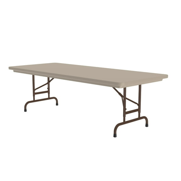 Correll Heavy Duty 30" x 60" Adjustable Height Blow Molded Folding Table - RA3060