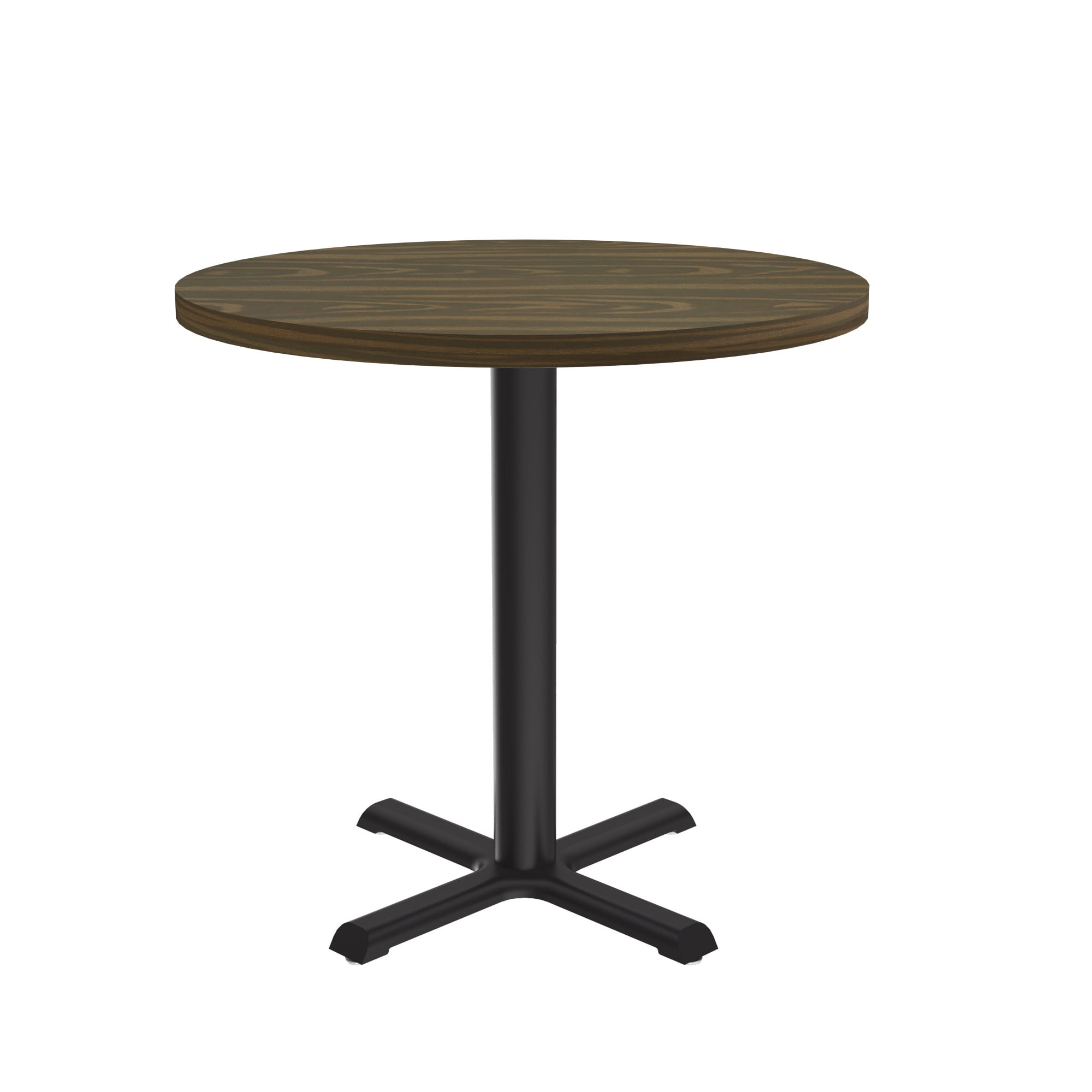 Round Walnut Laminate Dining Height Table
