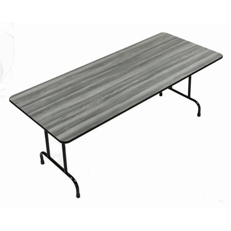 Correll  High Pressure Rectangular Top Folding Tables - New England Driftwood - 30 x 60 in.