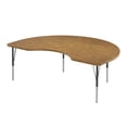thumbnail image 1 of Correll Inc. Deluxe High-Pressure Top Activity Tables, 48x72", KIDNEY MEDIUM OAK BLACK/CHROME, 1 of 8