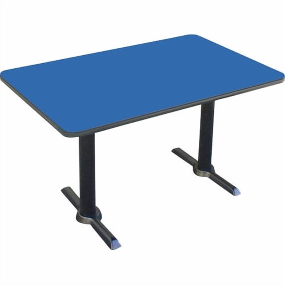 Correll, Inc. Rectangular Bar and Caf Table with T-Bases and Columns