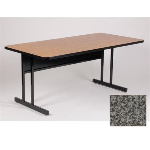 Correll Cs2448-07 High Pressure Top Computer Keyboard Height Work Station 26 Inch - Black Granite