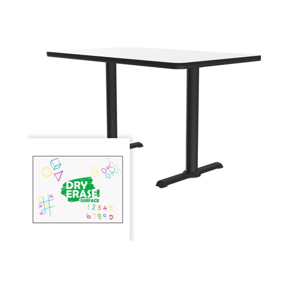 Correll Markerboard-Dry Erase Table Height Caf and Breakroom Table 30x48
