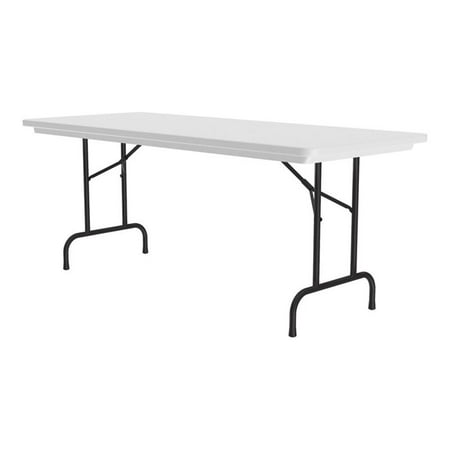 Correll R Series 29x30" Traditional Metal Folding Table in Gray Granite