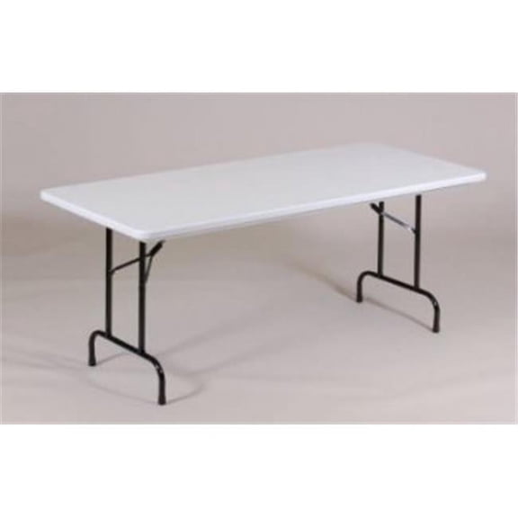 Correll R2448 Heavy Duty Blow-Molded Folding Table - Gray Granite - 24 x 48 in.