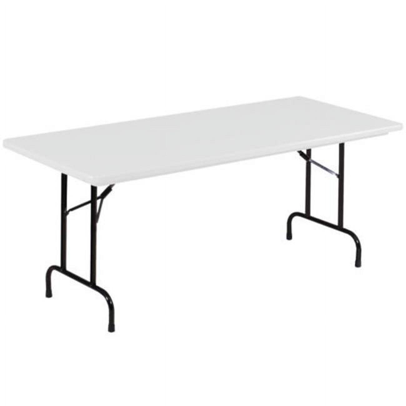 Gray Adjustable Height Rectangular Folding Table