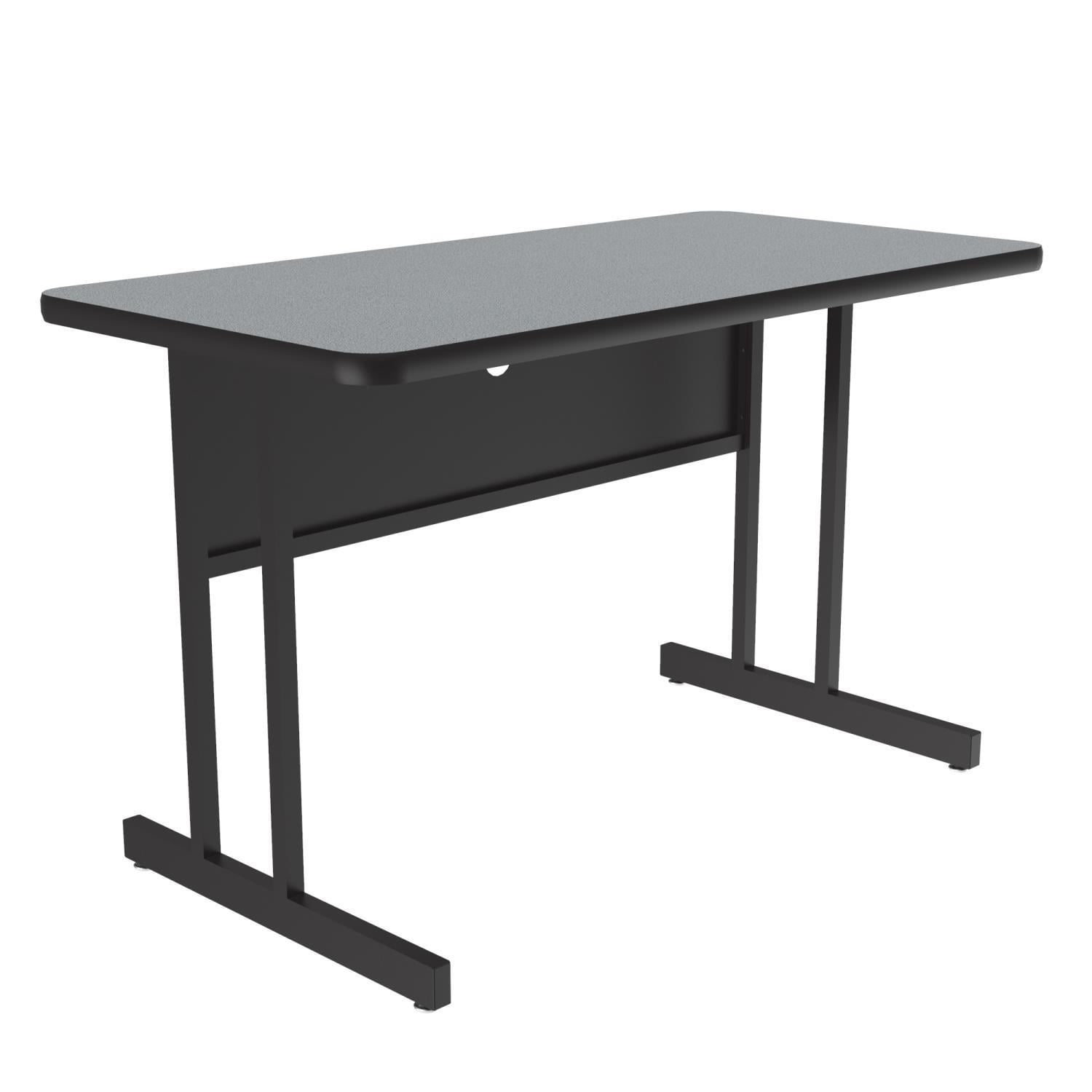 Gray Granite Rectangular Foldable Computer Desk with Laminate Top