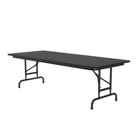 Correll Adjustable Height Thermal Fused Laminate Top Folding Table 30x60"
