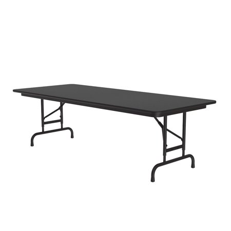 Correll Adjustable Height Thermal Fused Laminate Top Folding Table 30x72"