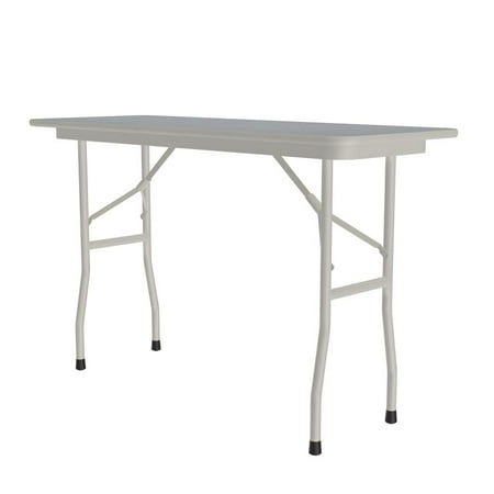 Correll Deluxe High Pressure Top Folding Table, 18x48" RECTANGULAR GRAY GRANITE GRAY