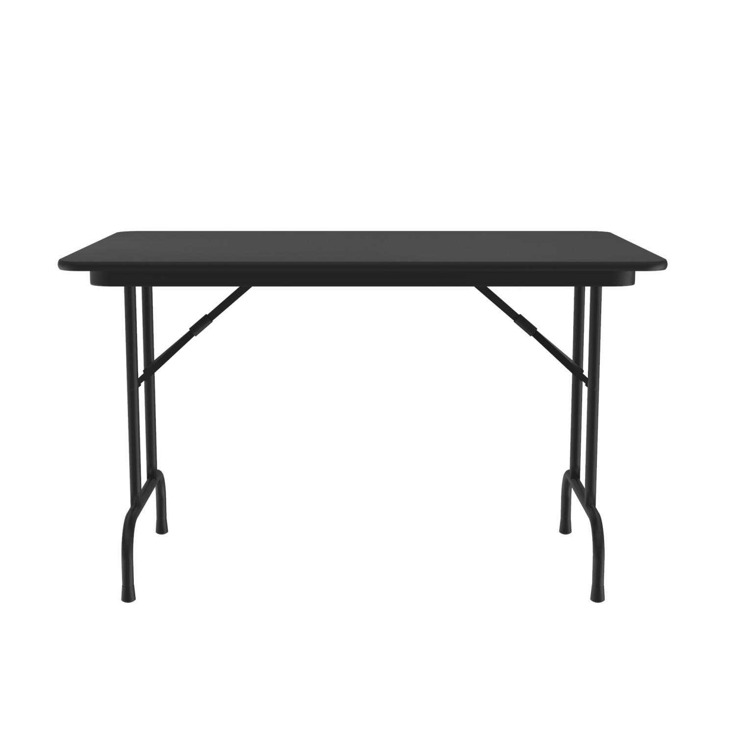 Correll Rectangular Laminate Top Folding Table With Gray Granite