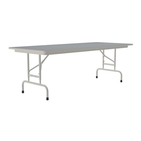 Correll Adjustable Height Thermal Fused Laminate Top Folding Table 30x72"