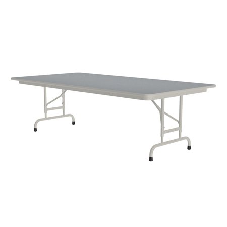 Correll Adjustable Height Thermal Fused Laminate Top Folding Table 36x72"