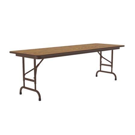 Correll Adjustable Height Thermal Fused Laminate Top Folding Table 24x72"