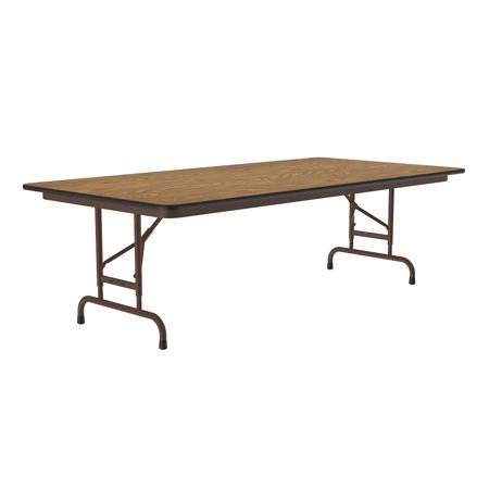 Correll Adjustable Height Thermal Fused Laminate Top Folding Table 30x72"