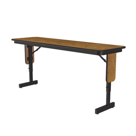 Correll Adjustable Height Laminate Folding Seminar Table with Panel Leg 18x60"