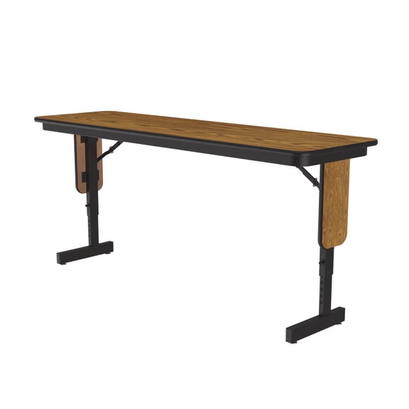 Correll Adjustable Height Laminate Folding Seminar Table with Panel Leg 18x60"