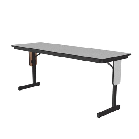 Correll SP 24x60 Contemporary Metal/Wood Folding Seminar Table in Gray Granite