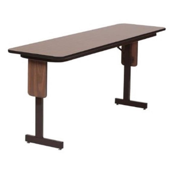 Correll SP1860PX .75 in. High Pressure Folding Seminar Table with Panel Leg, WALNUT