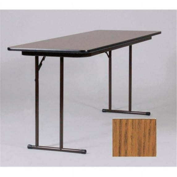 Correll St1896Px-06 .75 Inch High-Pressure Off-Set Leg Seminar Table- Med Oak