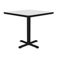thumbnail image 1 of Correll Table Height Deluxe High-Pressure Café and Breakroom Table, 24x24", SQUARE WHITE BLACK, 1 of 11