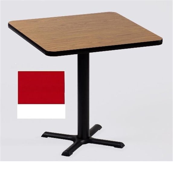 Correll Bxt30S-35 Cafe and Breakroom Tables - Square - Red