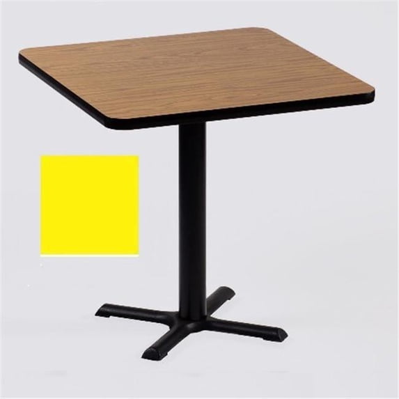 Correll Bxt30S-38 Cafe and Breakroom Tables - Square - Yellow