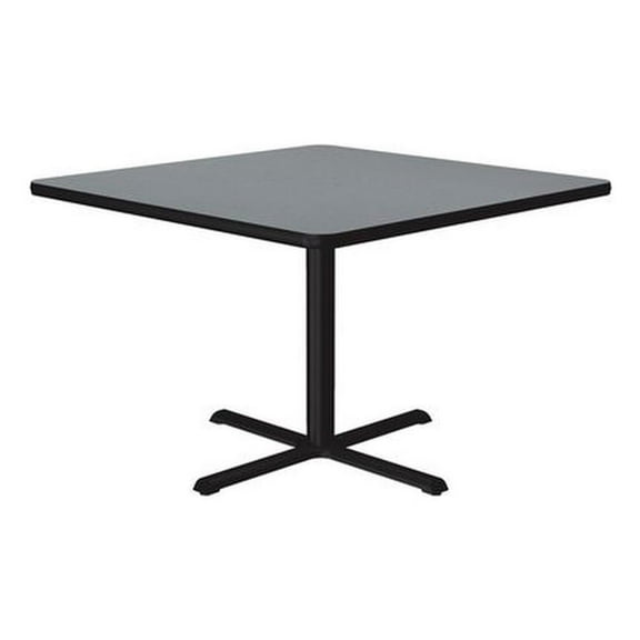 Correll 36" Square Commercial Laminate Cafe and Breakroom Table in Gray Granite