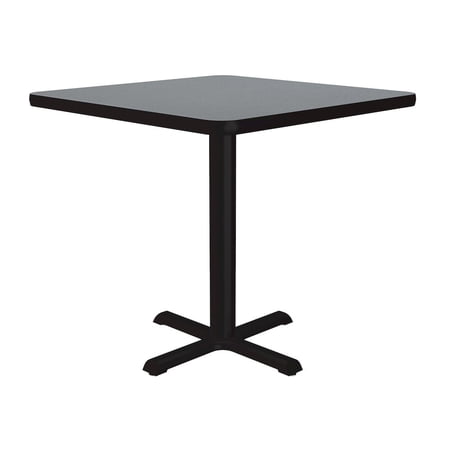 Correll Table Height Thermal Fused Laminate Café and Breakroom Table 30x30"