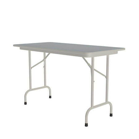 Correll Thermal Fused Laminate Top Folding Table 24x48", RECTANGULAR GRAY GRANITE, GRAY