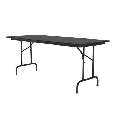 Correll Rectangular Laminate Top Folding Table With Black Granite CF3096TF-07