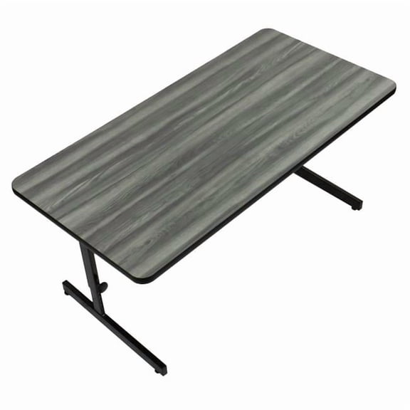 Correll WS2436-52 1.25 in. High Pressure Rectangular Top Computer & Training Tables, New England Driftwood - 24 x 36 in.